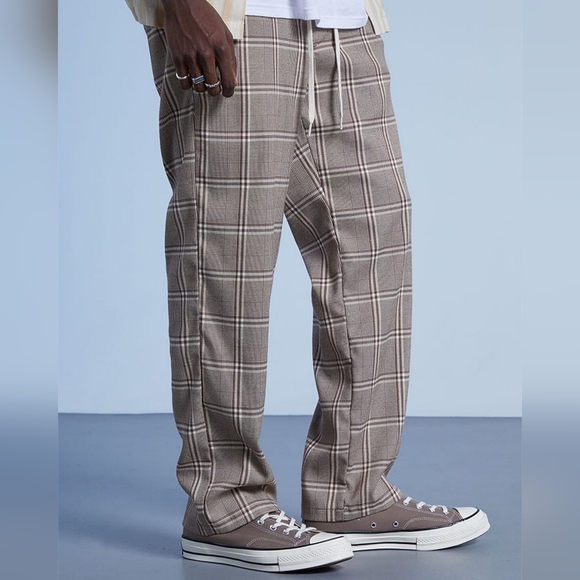 Pacsun Brown Plaid Menswear Trousers - Picture 3 of 4